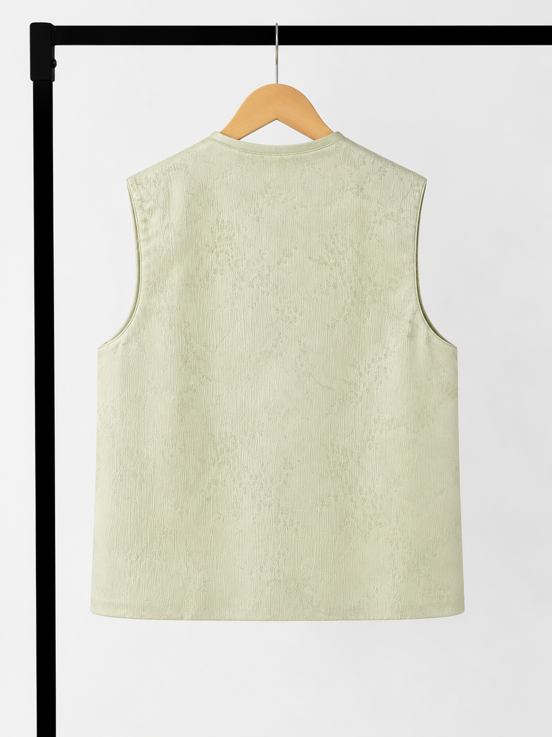 Yi Ning Floral-Embroidered Jacquard Vest