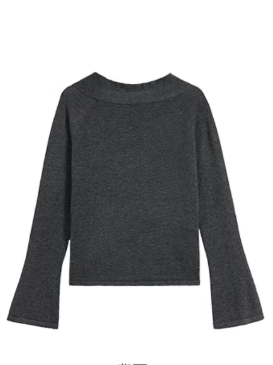 Joey Off Shoulder Tie Front Knit Top-The Black Bow-