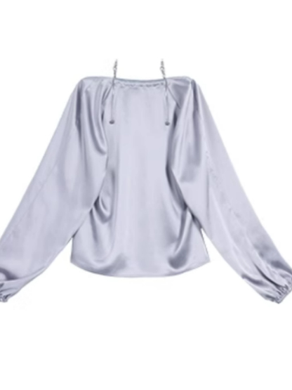 Jayde Halter Neck Long Sleeve Top-The Black Bow-