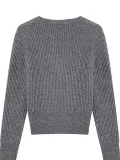 Jovany V-Neck Knit Top-The Black Bow-
