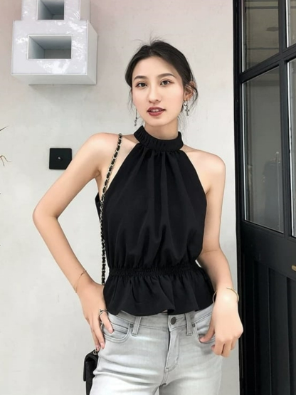 Darcie Halter Neck Top-The Black Bow-
