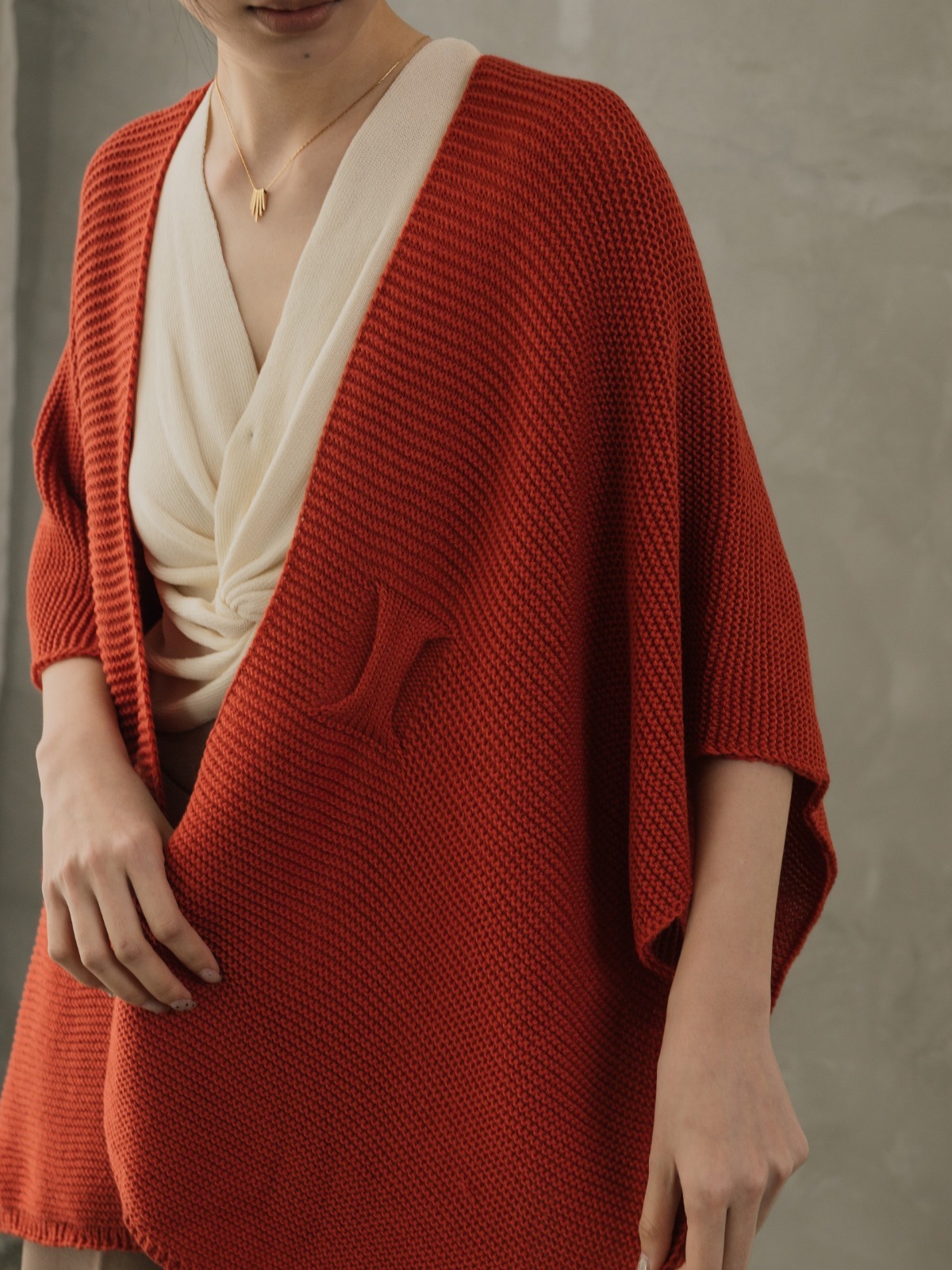 Minotti Shawl Wrap (Mandarin)-The Black Bow-