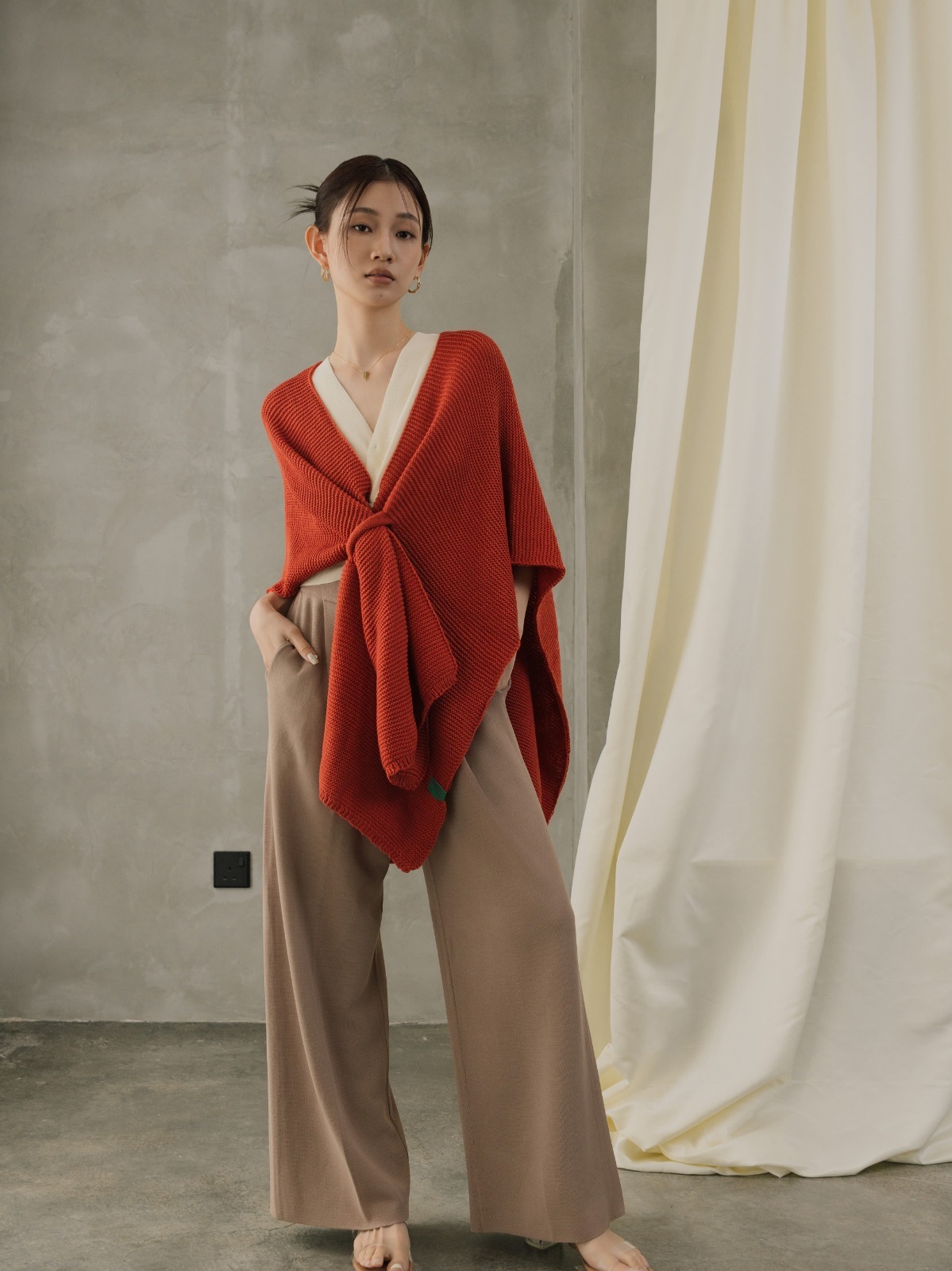 Minotti Shawl Wrap (Mandarin)-The Black Bow-