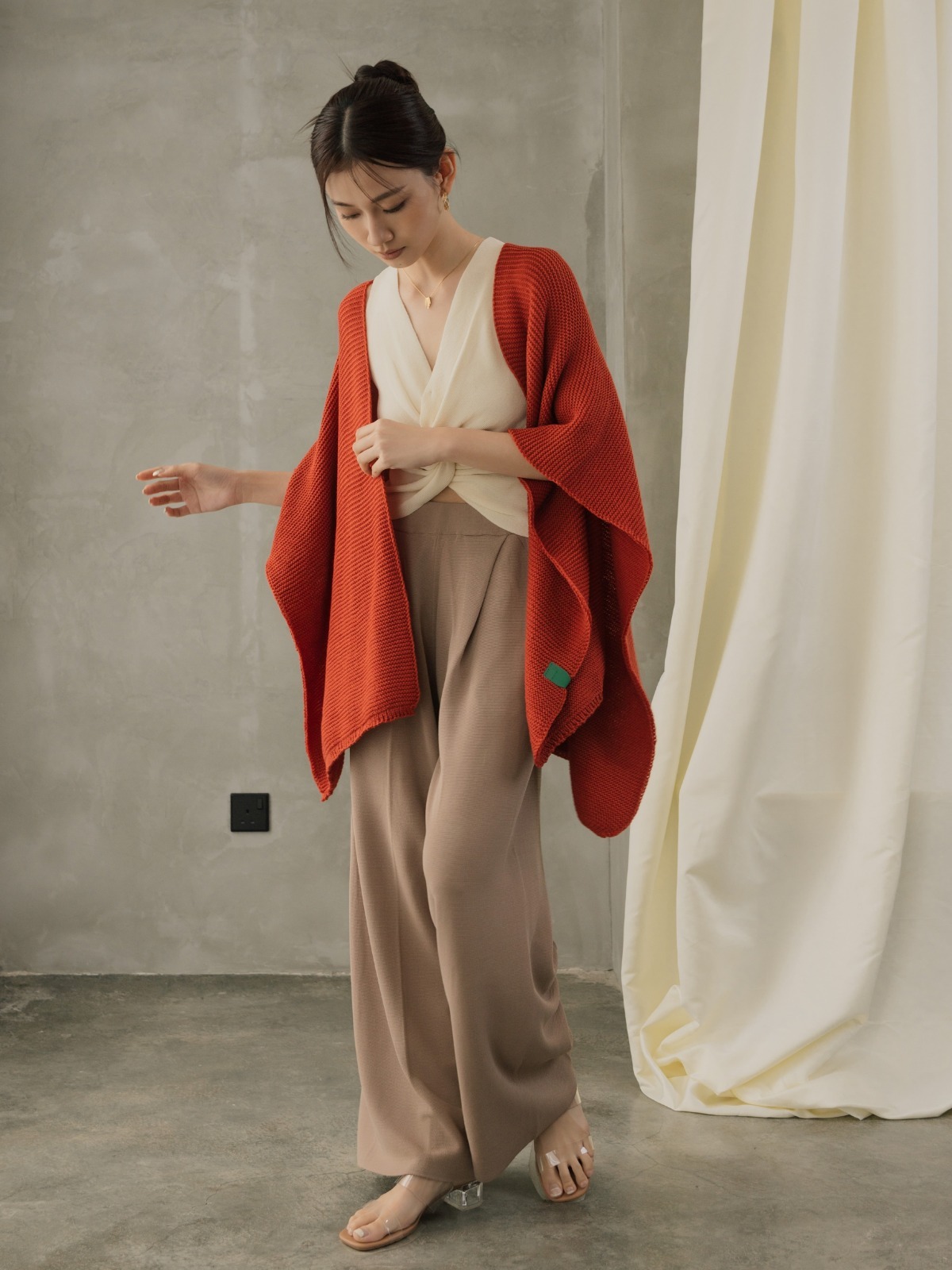 Minotti Shawl Wrap (Mandarin)-The Black Bow-