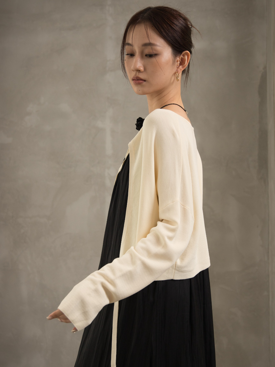 Gynna Double Tie Knit Cardigan (Discounted-Free size)-The Black Bow-