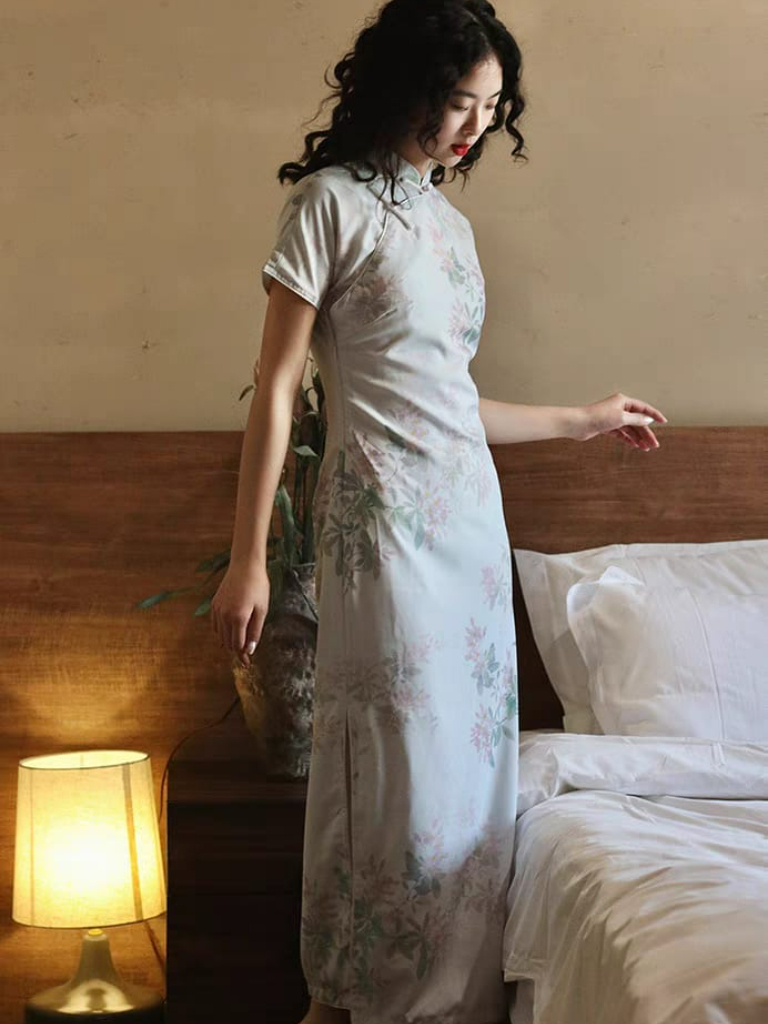 Ya Zi Half Placket Cheongsam-The Black Bow-