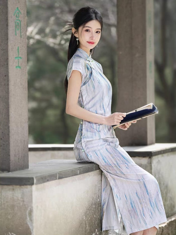 Ya Xian Full Placket Cheongsam-The Black Bow-