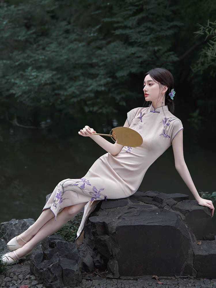 Ya Dai Full Placket Cheongsam-The Black Bow-