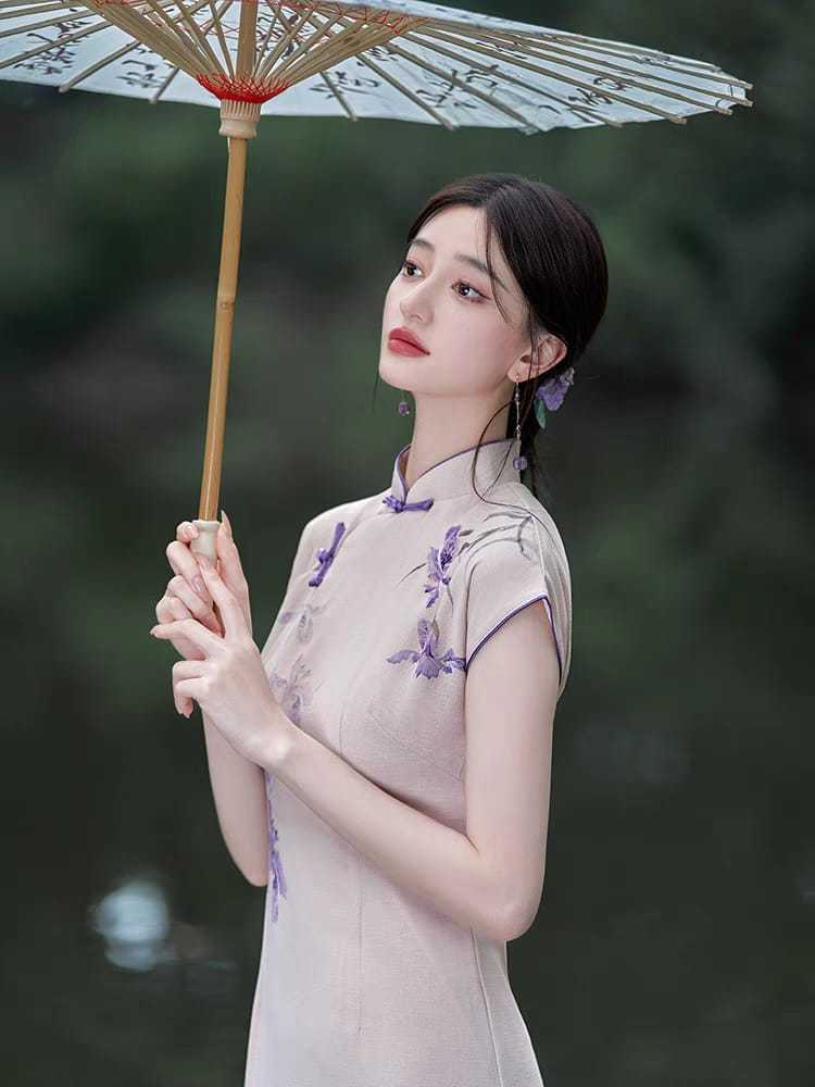 Ya Dai Full Placket Cheongsam-The Black Bow-