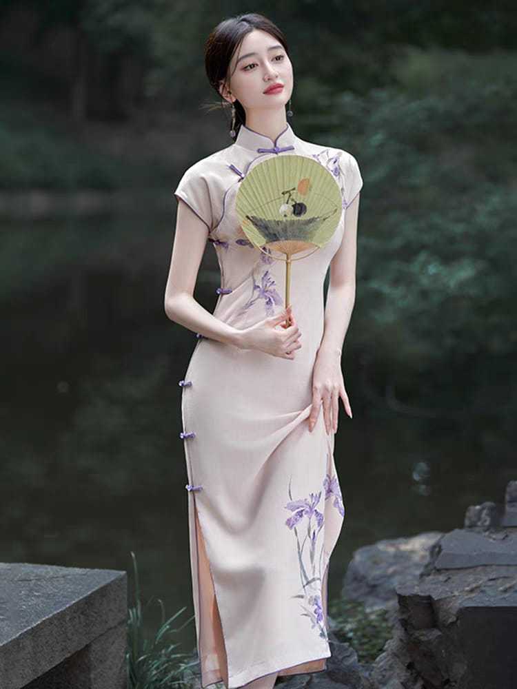 Ya Dai Full Placket Cheongsam-The Black Bow-
