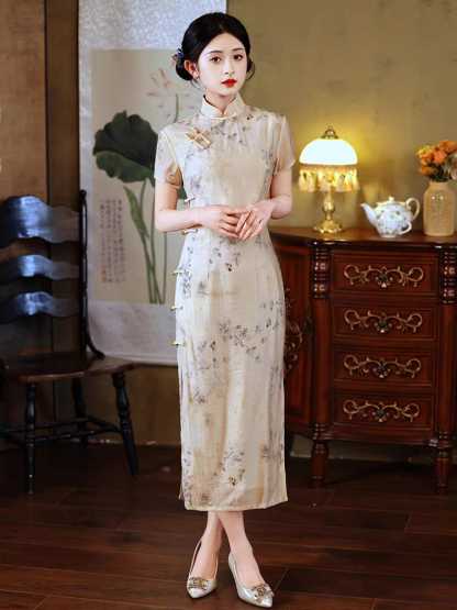 Ya Heng Short Sleeve Cheongsam-The Black Bow-