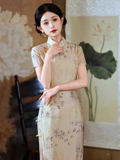 Ya Heng Short Sleeve Cheongsam-The Black Bow-