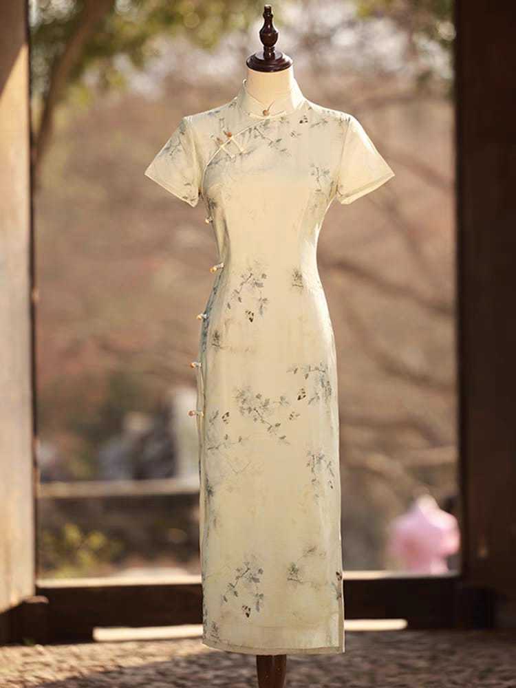 Ya Heng Short Sleeve Cheongsam-The Black Bow-