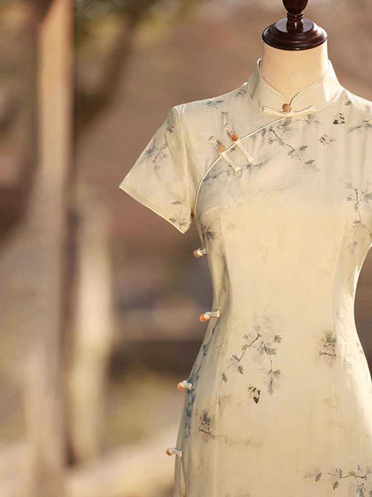 Ya Heng Short Sleeve Cheongsam-The Black Bow-