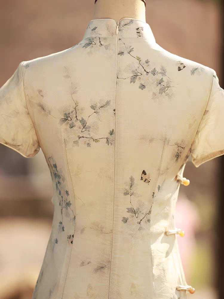 Ya Heng Short Sleeve Cheongsam-The Black Bow-