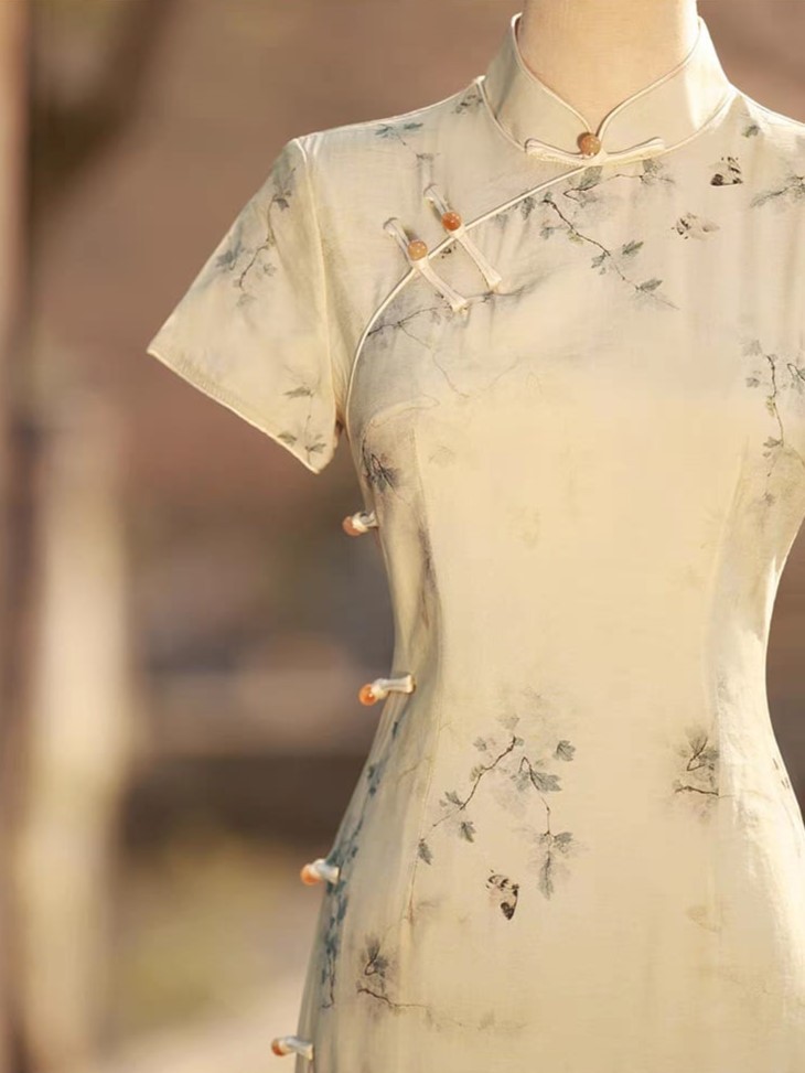 Ya Heng Short Sleeve Cheongsam-The Black Bow-