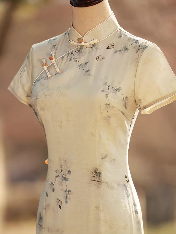 Ya Heng Short Sleeve Cheongsam-The Black Bow-