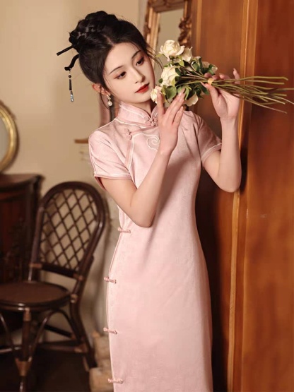 Ya Yun Full Placket Cheongsam-The Black Bow-