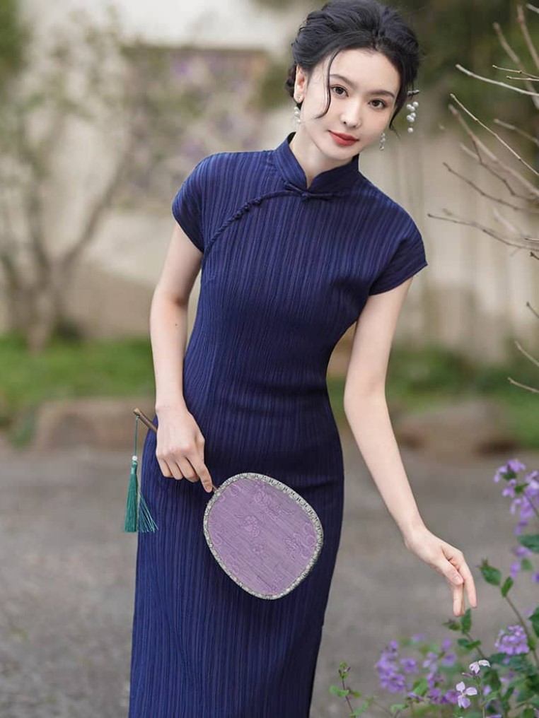 Ya Shen Stripe Cheongsam-The Black Bow-