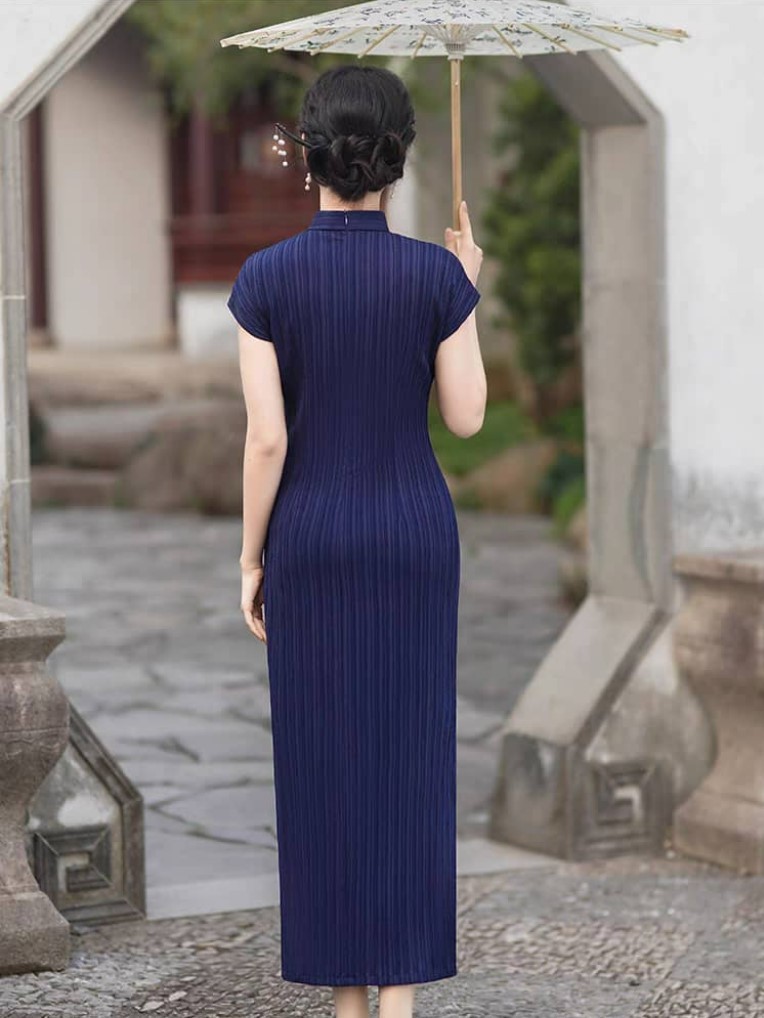 Ya Shen Stripe Cheongsam-The Black Bow-