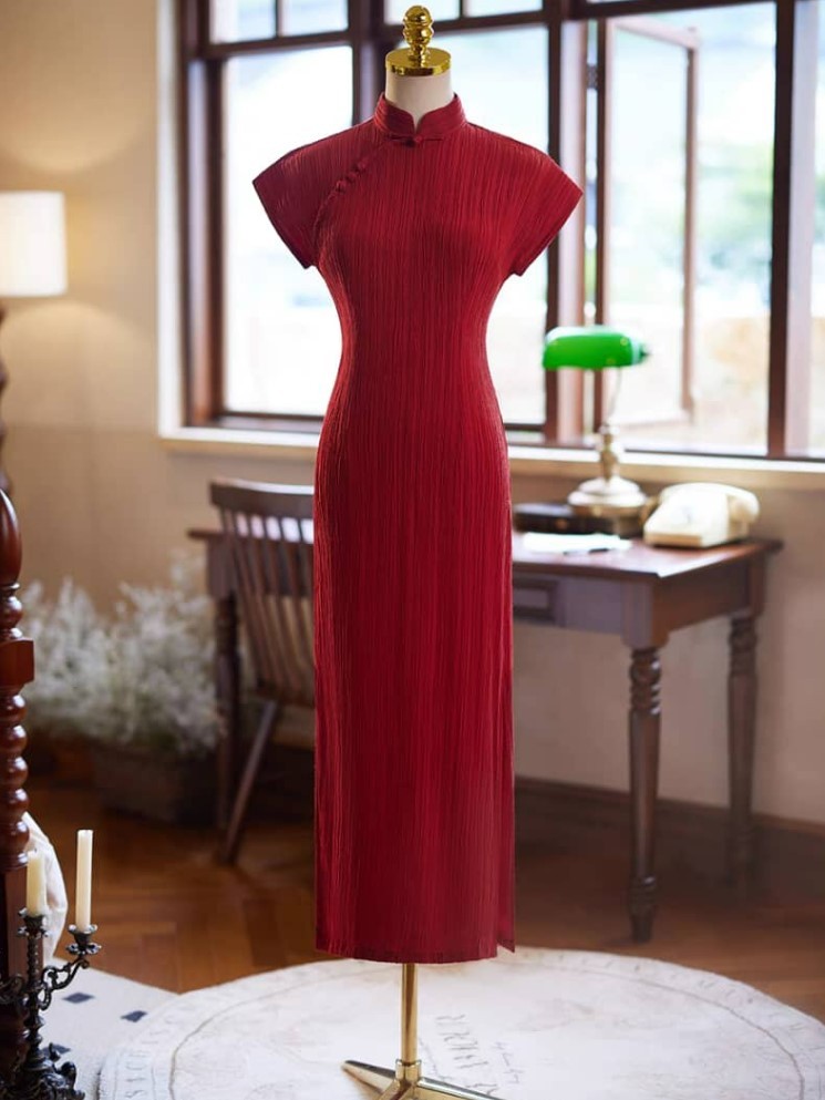 Ya Shen Stripe Cheongsam-The Black Bow-