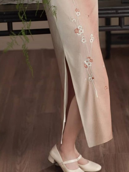 Ya Fen Cap Sleeve Cheongsam-The Black Bow-