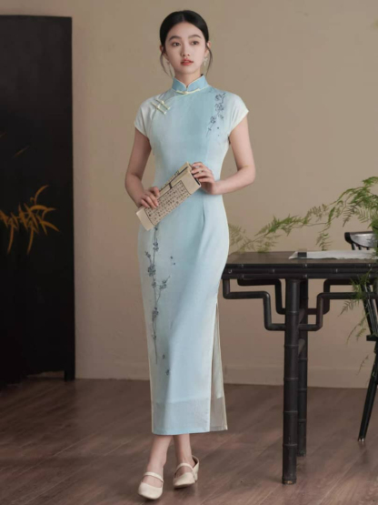 Ya Fen Cap Sleeve Cheongsam-The Black Bow-