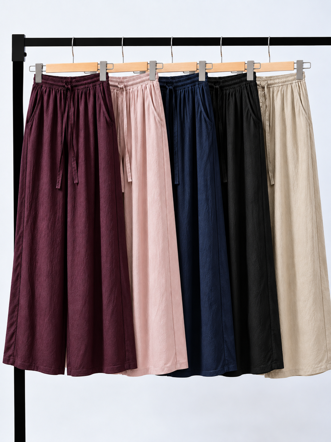 Jian Gu Textured Acetate Straight-Leg Pants