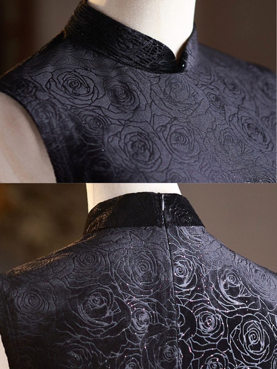 Yun An Floral Jacquard Sleeveless Cheongsam