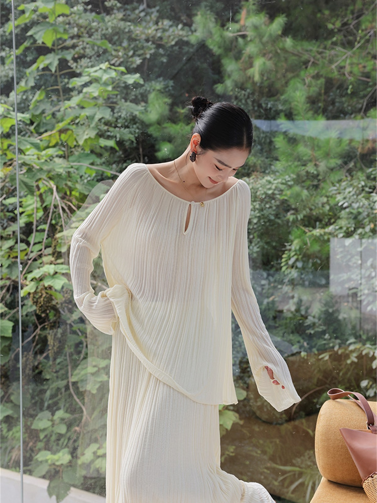 Hailey Lightweight Knit Long-Sleeve Top & Skirt (Sold Separately)