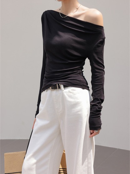 Haven Soft Draped Long-Sleeve Top