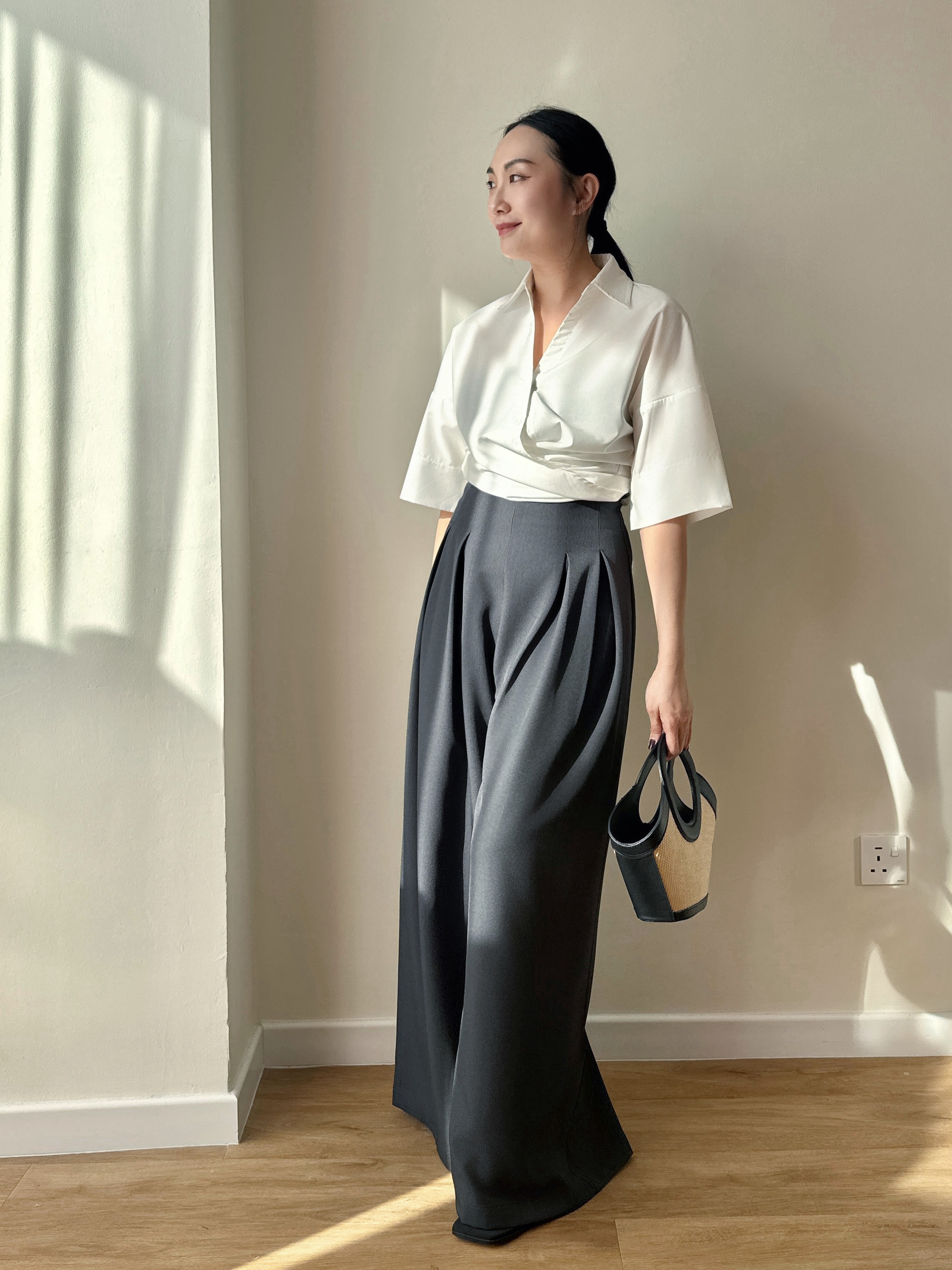 Verona Mid Sleeve Waist Tie Shirt