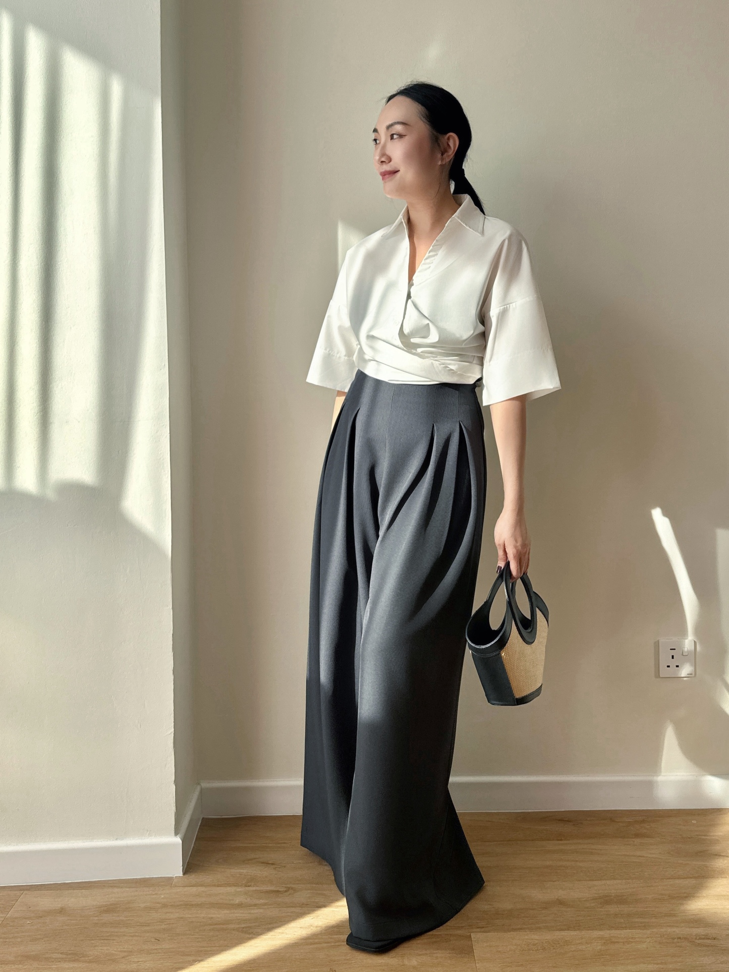 Verona Mid Sleeve Waist Tie Shirt