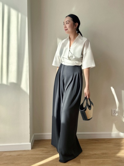 Verona Mid Sleeve Waist Tie Shirt