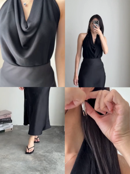 Janie Halter Neck Knit Top