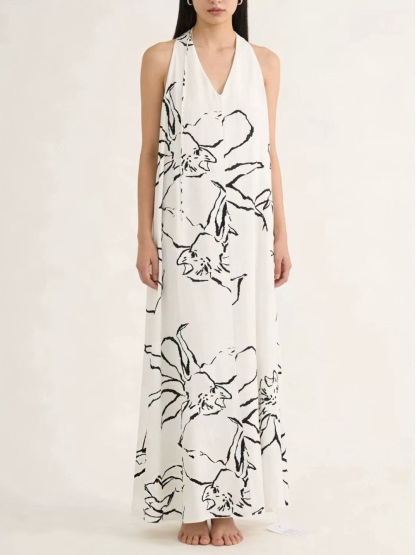 Pantene Graphic Printing Maxi Dress