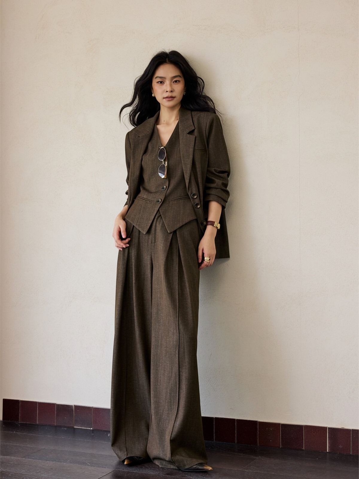 Harriet Textured Blazer, Vest & Pants (Sold Separately)