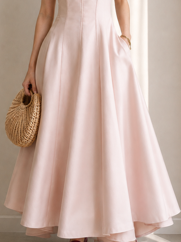 Curtis Sculpted Satin Gown