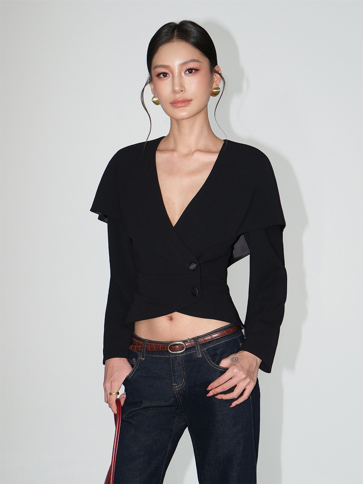 Louie Sculpted Capalet Blazer