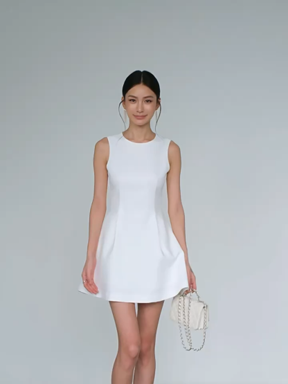 Redophis Round Neck Fitted Dress
