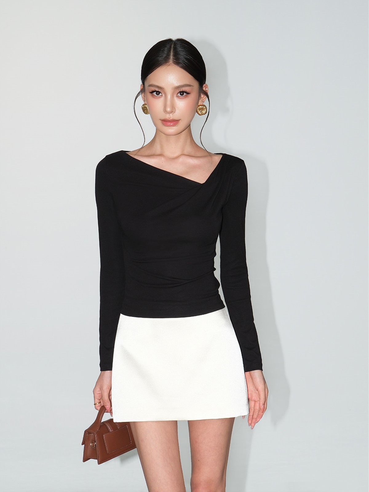 Lucasta Satin Mini Skirt