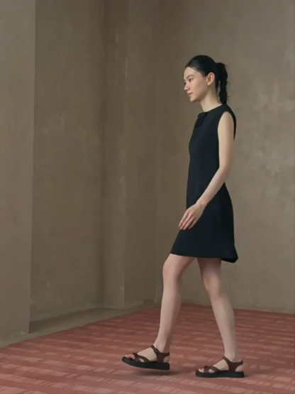 Ramola Bateau Neck A-Line Dress