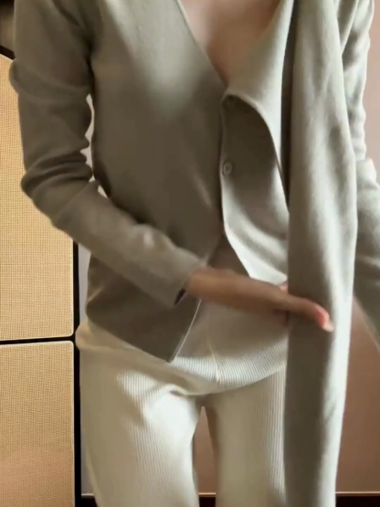 Ebbey Asymmetric Collar Long Sleeve Knit Top