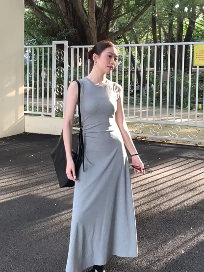 Duena Ruched-Side Fitted Maxi Dress