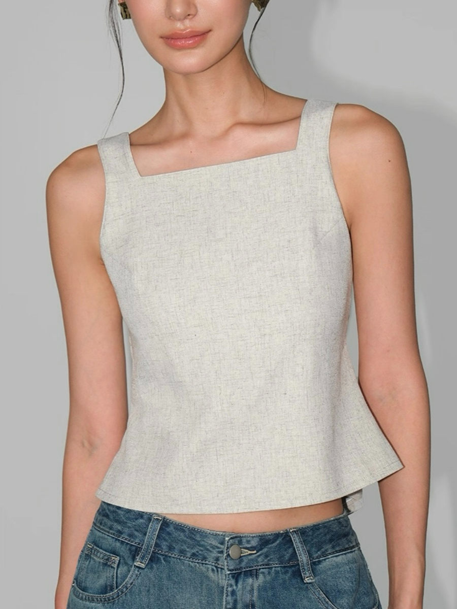 Alexandra Back Waist Tie Linen Top & Pants