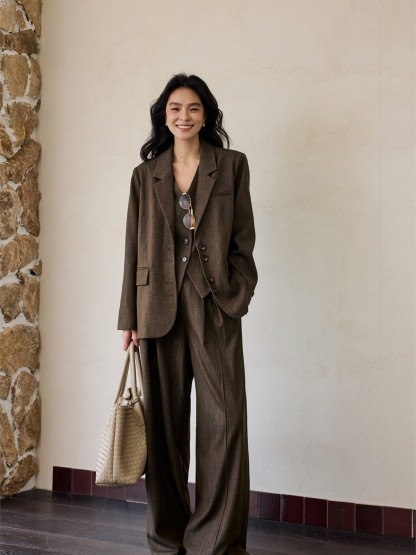 Harriet Textured Blazer, Vest & Pants (Sold Separately)