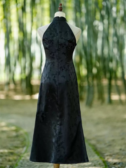 Ya Ce Jacquard Halter Cheongsam