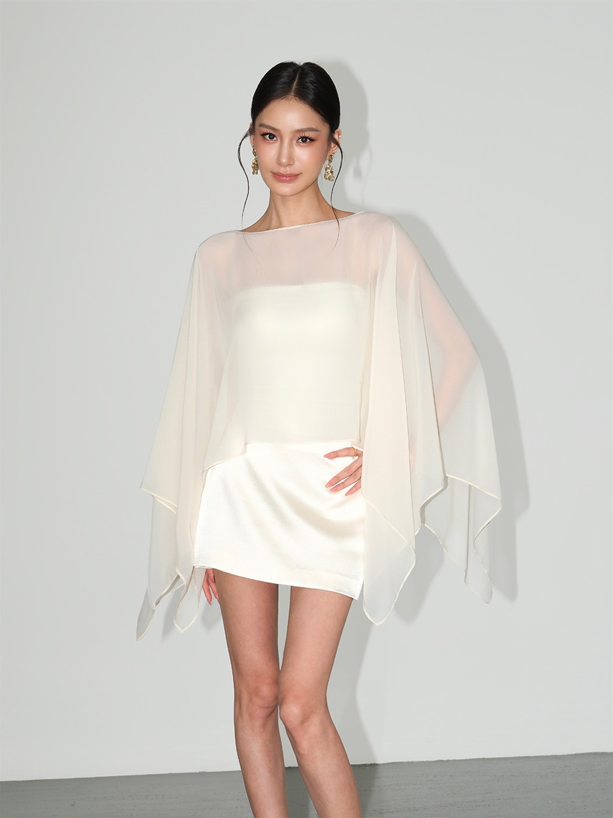 Liora Chiffon Cape & Tube Top (Sold Separately)