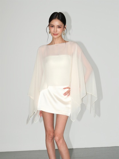 Liora Chiffon Cape & Tube Top (Sold Separately)