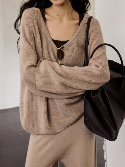 Hya Oversized Knit Top, Singlet & Wide-Leg Pants (Sold Separately)